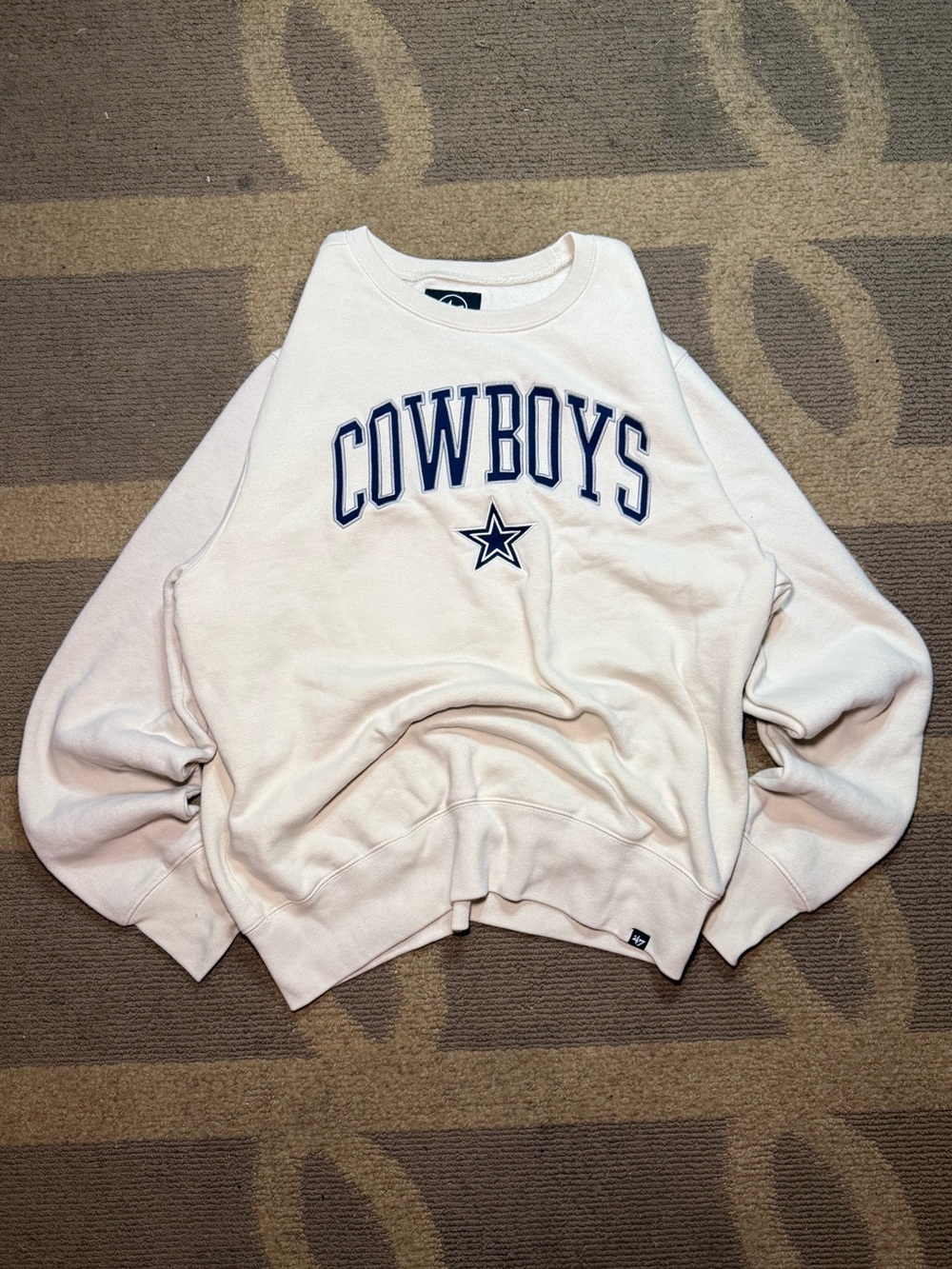 ’47 Brand Dallas Cowboys Embroidered Crewneck Sweatshirt Size L